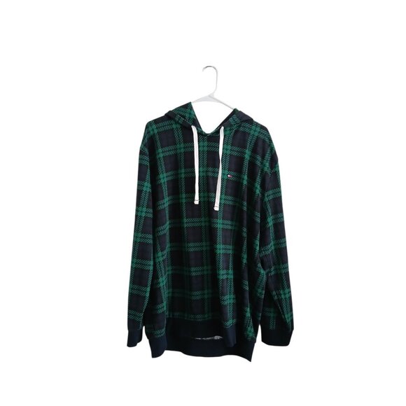 Tommy Hilfiger Women's XXL  Plaid  Hooded Sleepwear Hoodie Preppy Classic - Picture 1 of 5
